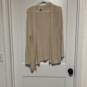 Old Navy Cream Open-Front Cardigan